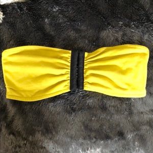 Mustard yellow Bandeau Bra